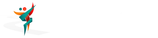 A large size banner with colored Yoga Holmes logo and company name below in gray background
